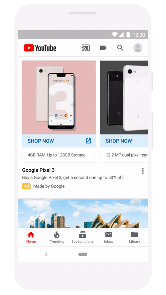 Googleファインド広告の例