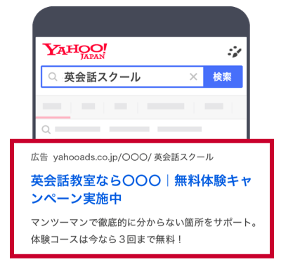 Yahoo!広告「検索広告」のイメージ